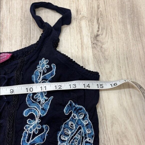 Fashion Terminal navy  Boho fairy gothic grindie shirt dress size medium - Picture 5 of 7